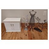 Jewlery Box & 3 Unique Jewlery Hanging Display