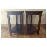 Pair Of Mission-Style Wedge Side Tables