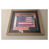 1998 "Flag With Heart" Acryclic Painting