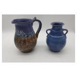 Handmade Double-Handled Vase & Pitcher