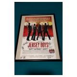 Framed Signed  "Jersey Boys" Window Card Poster