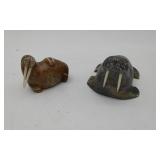 2 Stoned Walruses With Tusks