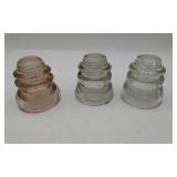 3 Glass Insulators