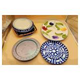 Large Platter & Mixed Various Plates