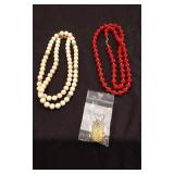 Monet Beaded Necklaces&Faux Pearl Pendant Necklace