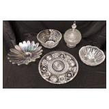 5 Pressed Glass Serving Pieces