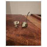 2 Decorative Small Brass Mice.