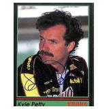 Signed Kyle Petty 1991 Traks NASCAR Trading Card