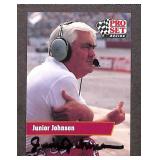 Signed Junior Johnson 1991 Pro Set Racing Card