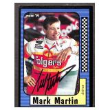 Signed Mark Martin 1991 Maxx NASCAR Trading Card