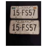 2 1975 Carter County TN Commercial Tags