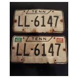 2 1969 TN Commercial Tags