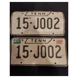 2 1975 Carter County Commercial Tags
