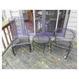 3 Pieces of Metal Outdoor Furniture