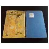 2 Vintage Alice in Wonderland Books