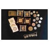 Belt Buckle, Coins & Misc.