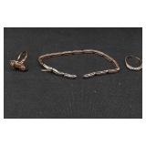 10K Tennis Bracelet & Ring, 12K ring