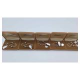 5 'Simmons' Silver-Toned Key Rings