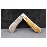 John Premble Stag Handle Hawk Bill Knife.