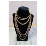 2 Naiper Opera Length Gold Tone Necklace
