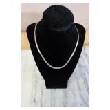 Stamped 925 Italy Herringbone Style Necklace.