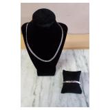 Stamped Italy 925 Bracelet & Necklace.