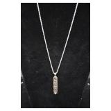 Silver Eqyptian Cartouche Pendant & Chain