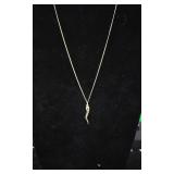 14k Italian Cornicello Pendant Chain