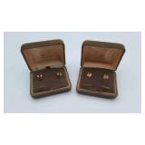 2 Sets Of 'Speidel' 14 KT Gold Overlay Earrings