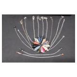 Crystal and Stone Dowsing Pendulums on chains