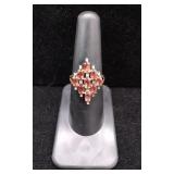 10k Vintage Marquise Cluster Ring