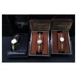 3 Vtg Caravelle By Bulova Ladies Watches
