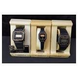 3 Vtg Digital Lorus Watches