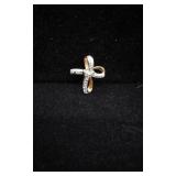 925 Sterling Silver Diamond Cross Slide Pendant