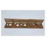 5 'Simmons' Silver-Toned Key Rings