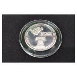 Silver 1986 Liberty Bowl Medallion