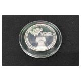 Silver 1986 Liberty Bowl Medallion