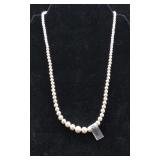 Princess Brand Pearl Type Necklace, Sterling Clasp