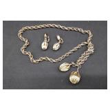 Mid Century Napier "Cumquat" Necklace & Earrings