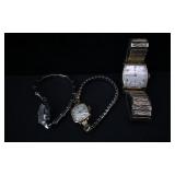 3 Gold Filled Wrist Watches.