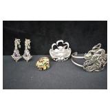 Silver Bracelet, Pendants, Rings