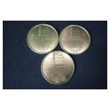 3 "John & Landon Carter Mansion" Bronze Medallions