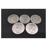 5 Eisenhower Dollar Coins