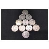 11 U.S. Clad Kennedy Half Dollars