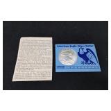 1998 Walking Liberty American Eagle Silver Dollar