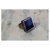 RIng With Black Onyx Stone. Stamped 835.