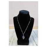 Crown Trifari Gold-Plated Teardrop Necklace