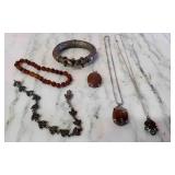 Silver Tone Bracelets, Necklaces, and Pendants