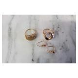14K Gold Rings and Earring