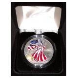 1999 Enamel Painted Liberty Silver Dollar Coin